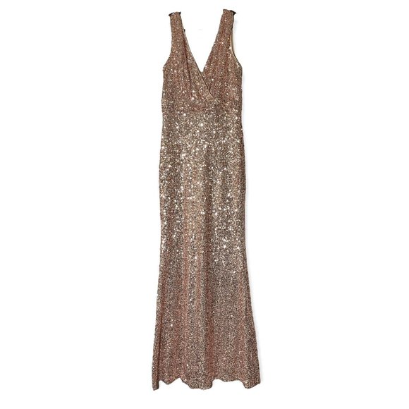 Badgley Mischka Dresses Badgley Mischka Rose Gold Sequin Dress 2